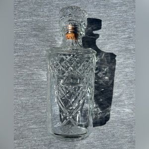 Vintage Drambuie Decanter Lead Crystal Prince Charles Edwards Liqueur Bottle